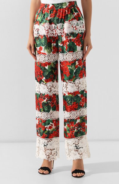 Брюки из смеси хлопка и шелка DOLCE & GABBANA, арт. FTBBDZ/FGMFJ, фото 3