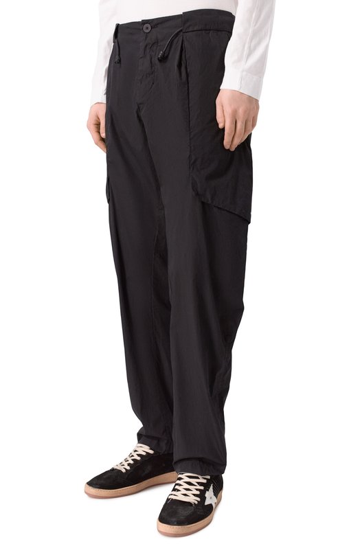 Хлопковые брюки-карго Transit CFUTRCB115 Чёрный  CFUTRCB115 Фото 3