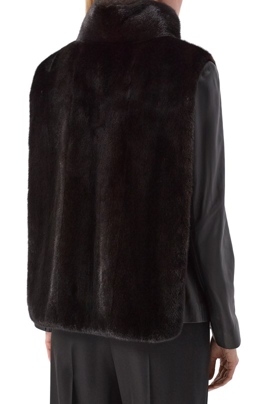 Жилет из норки MVST M012/MINK BGL Чёрный  M012/MINK BGL Фото 4