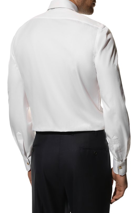 Хлопковая сорочка Kiton UCID/H003707 Белый  UCID/H003707 Фото 5