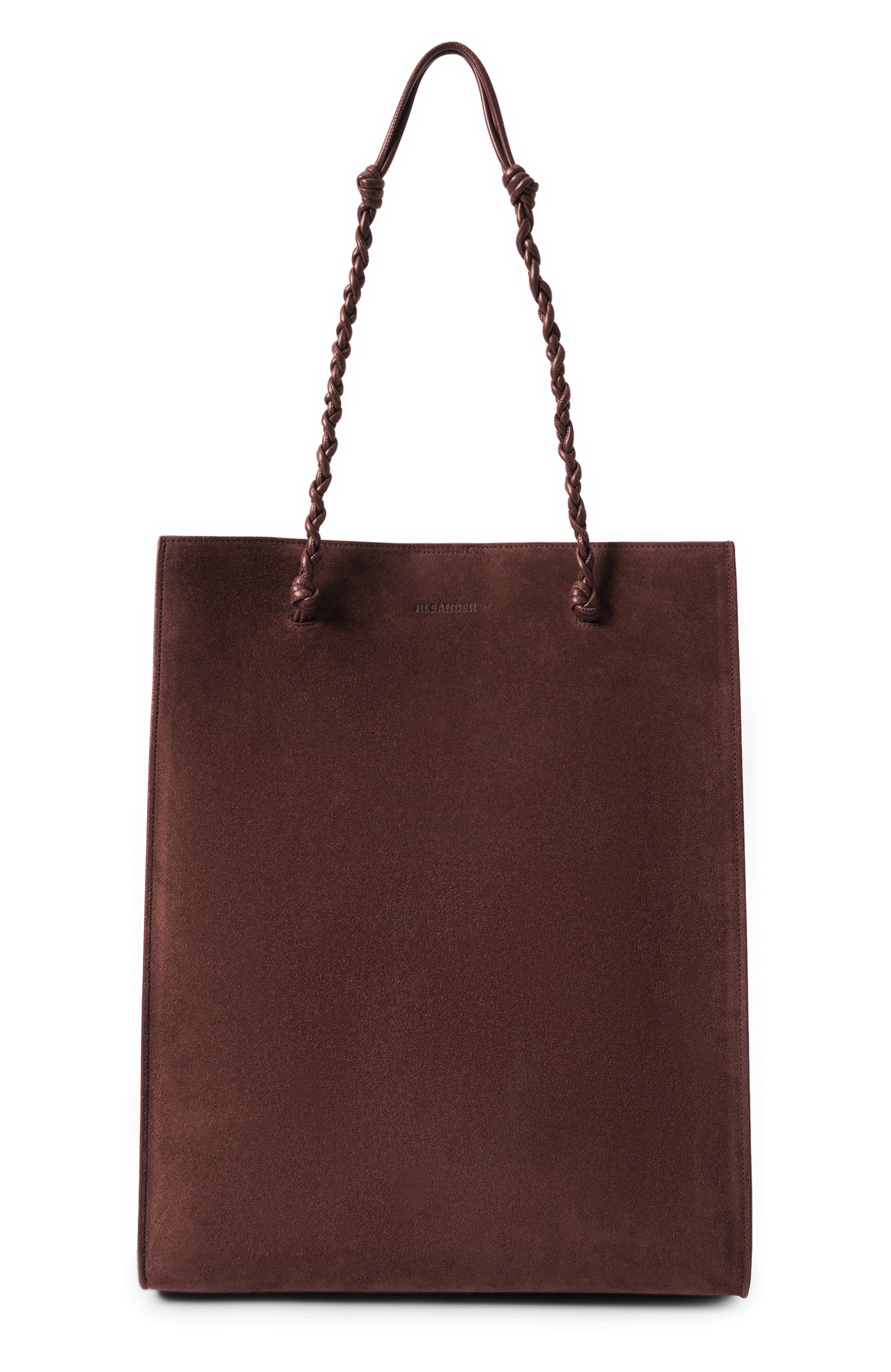 Сумка-тоут tangle JIL SANDER темно-коричневого цвета по цене 216500 руб., арт. J07WC0040/P9295, фото 1 Сумка-тоут tangle JIL SANDER, арт. J07WC0040/P9295, фото 1