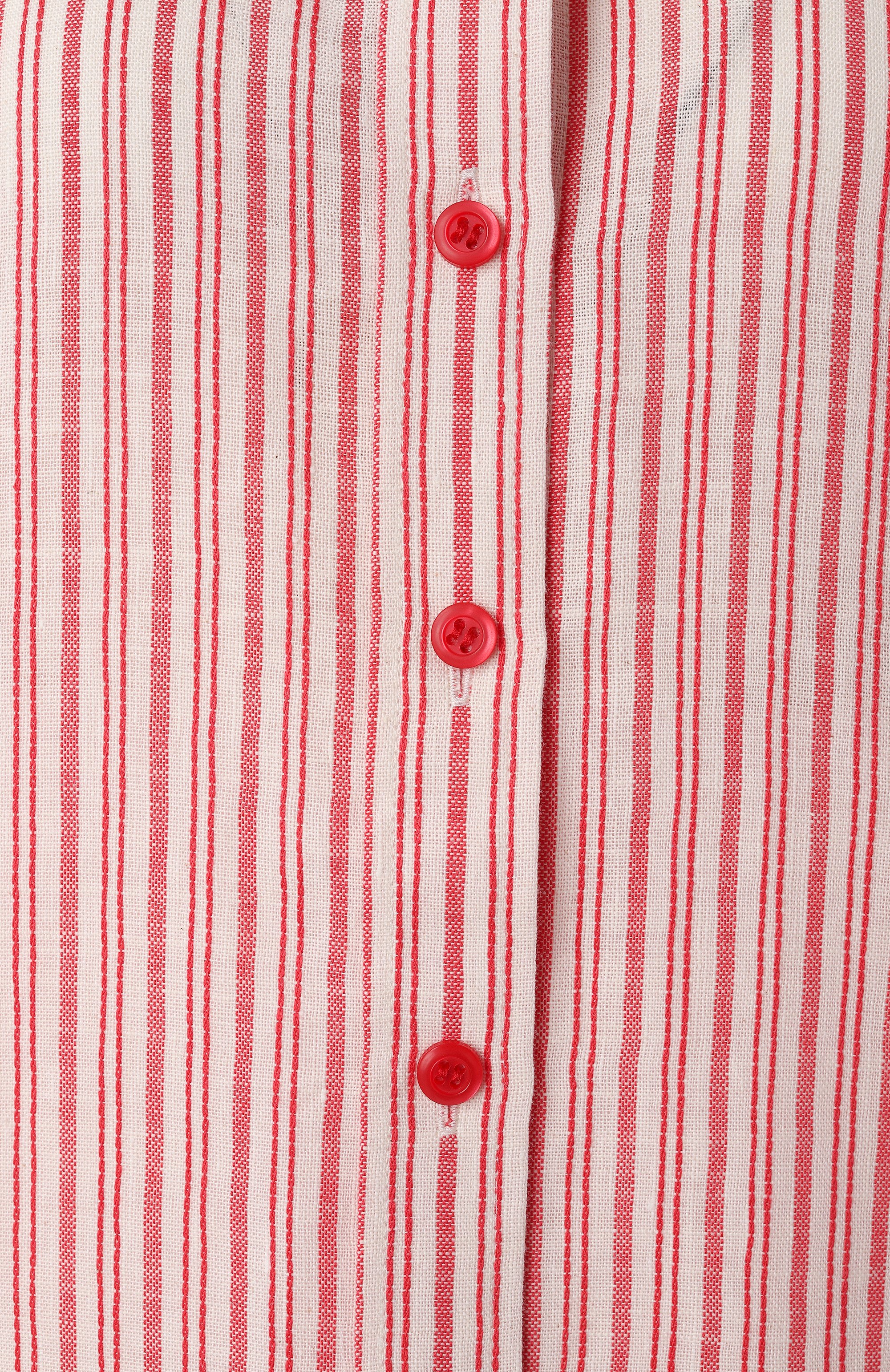Рубашка изо льна и хлопка PERVERT красного цвета по цене 35000 руб., арт. PE24/SHT02/31-41, фото 6 Рубашка изо льна и хлопка PERVERT, арт. PE24/SHT02/31-41, фото 6