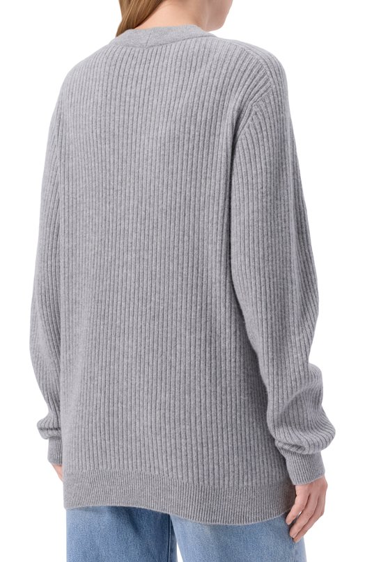 Кардиган из кашемира и шерсти Balmain FF0K0003/KJ17 Серый  FF0K0003/KJ17 Фото 4