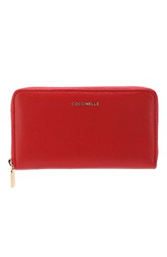Женские кожаный кошелек на молнии COCCINELLE красного цвета, арт. E2 DW1 11 32 01 | Фото 1 (Статус проверки: Проверено, Проверена категория; Застежка: Молния; Материал: Натуральная кожа; Нос: Не проставлено; Материал сплава: Проверено, Проставлено)