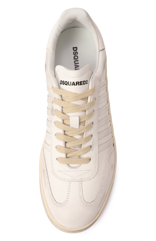 Кожаные кеды Boxer Dsquared2 SNM0364/01507854 Белый  SNM0364/01507854 Фото 6