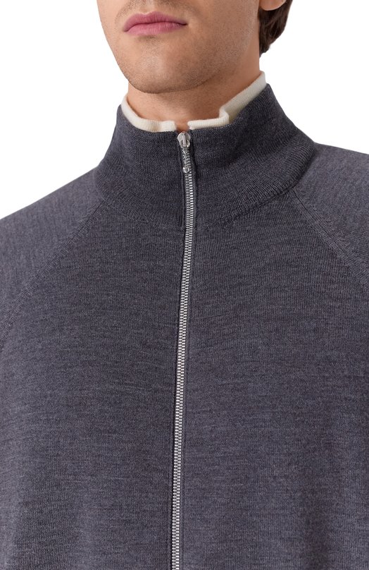Шерстяной кардиган Jil Sander J22HP0040-J14782 Серый  J22HP0040-J14782 Фото 5