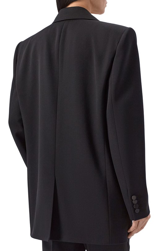 Шерстяной жакет Saint Laurent 850923/Y7E63 Чёрный  850923/Y7E63 Фото 4