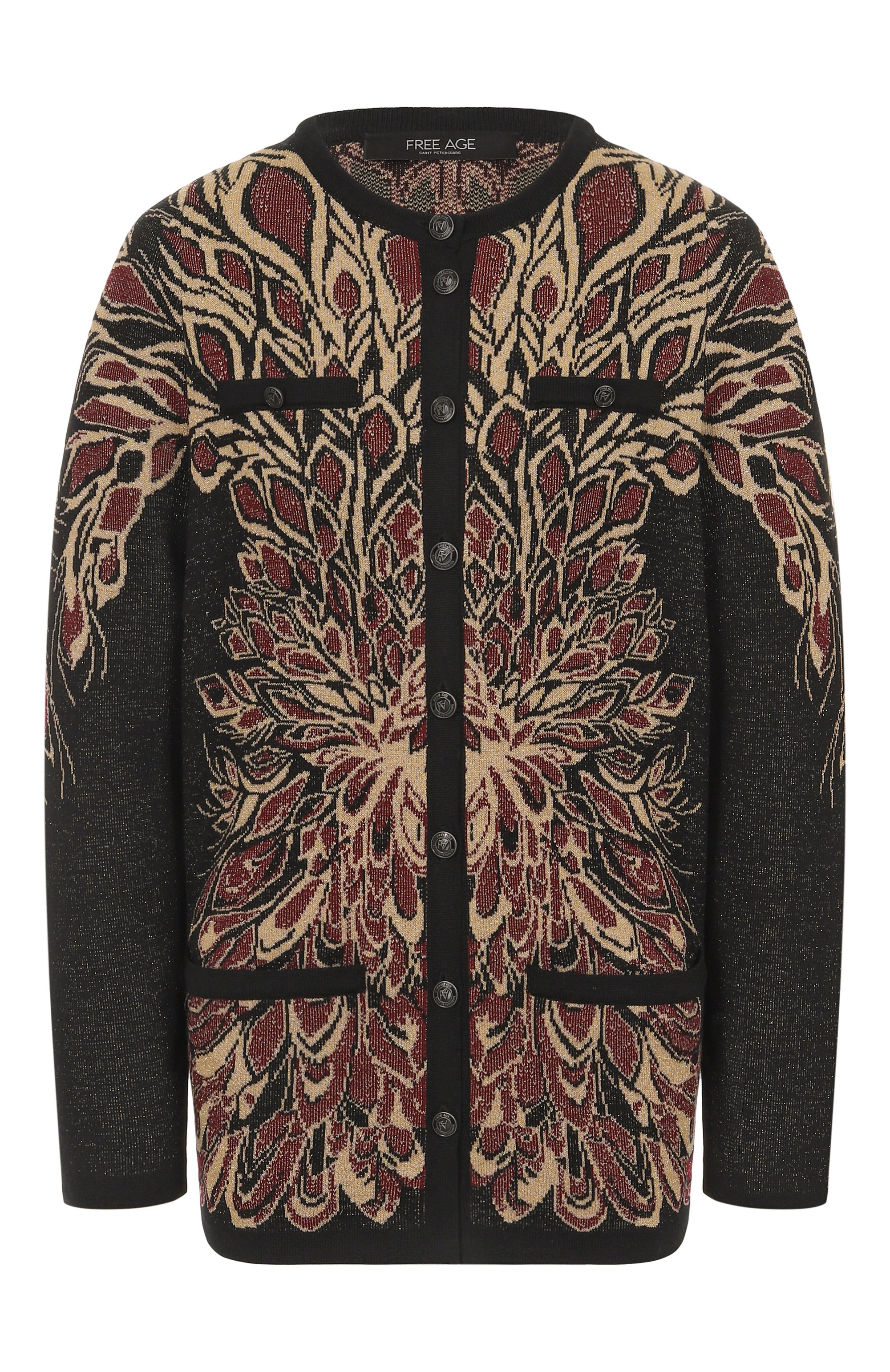 Кардиган из шелка и кашемира FREEAGE черного цвета по цене 89100 руб., арт. W26.JK142M.6977.797, фото 1 Кардиган из шелка и кашемира FREEAGE, арт. W26.JK142M.6977.797, фото 1