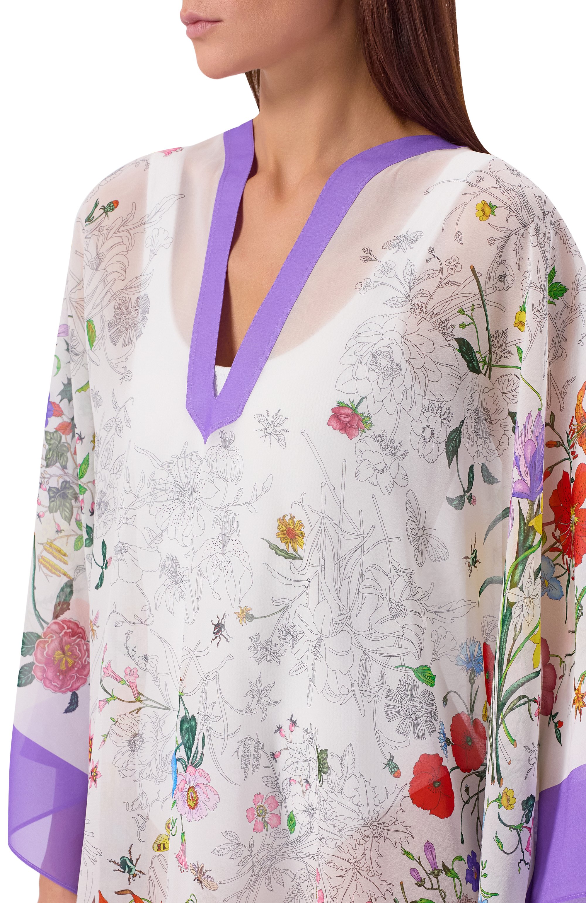 Шелковая туника GUCCI, арт. 827658/3GA0Q, фото 4