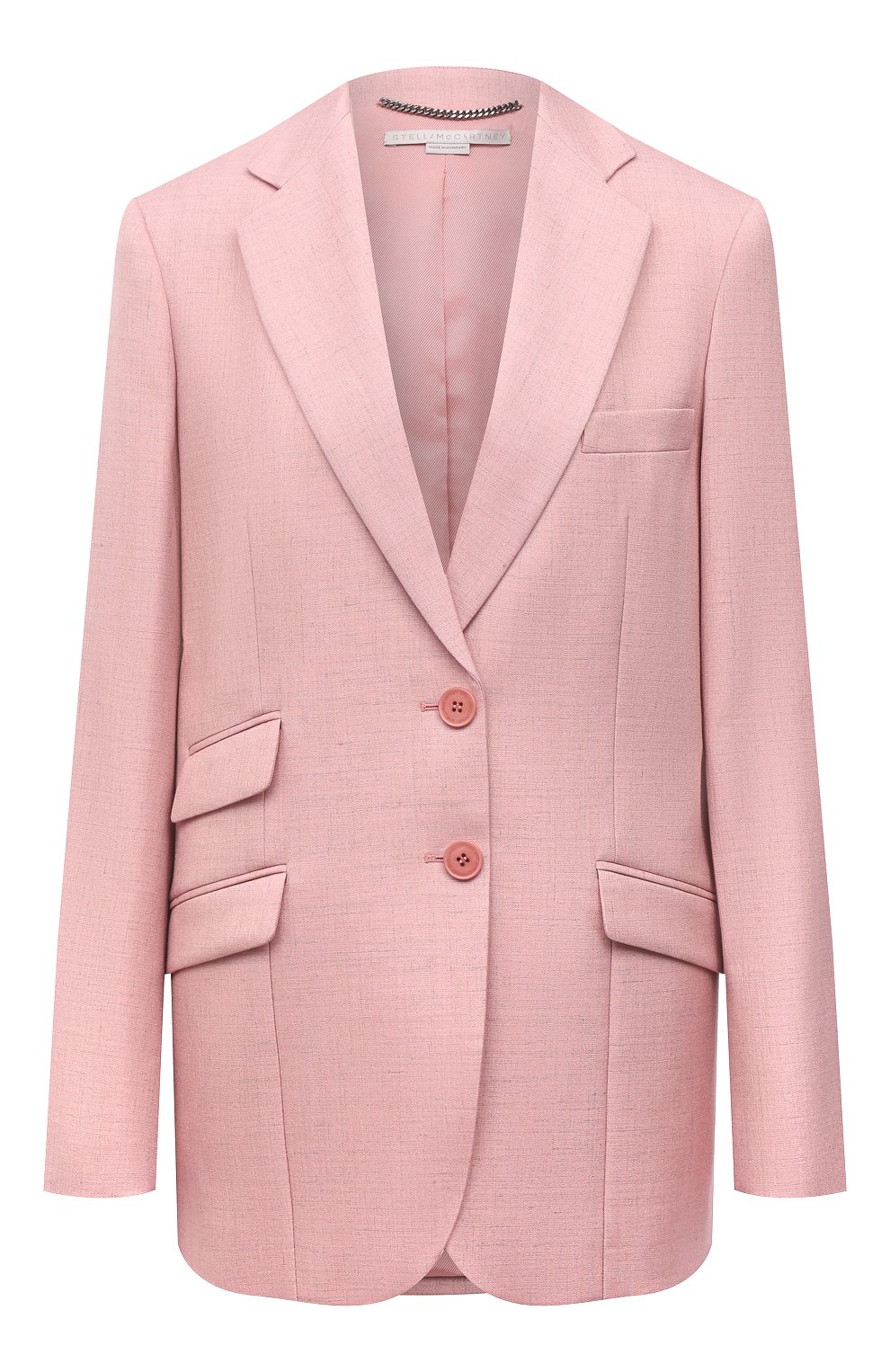 Жакет из вискозы и льна STELLA MCCARTNEY розового цвета по цене 134000 руб., арт. 603171/SMB61, фото 1 Жакет из вискозы и льна STELLA MCCARTNEY, арт. 603171/SMB61, фото 1
