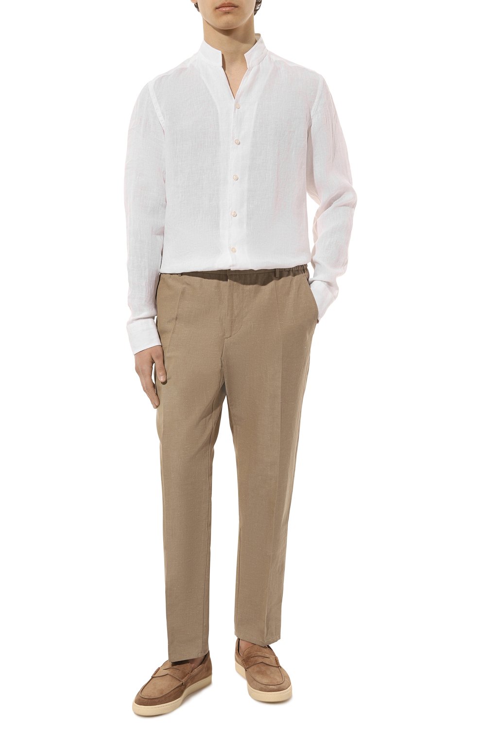 Льняная рубашка SONRISA белого цвета по цене 28300 руб., арт. IS127F/TC/TC162, фото 2 Льняная рубашка SONRISA, арт. IS127F/TC/TC162, фото 2