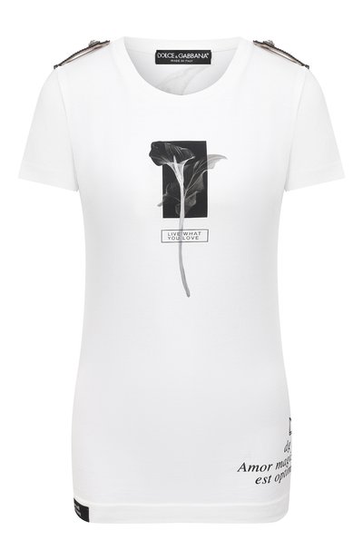 Женская хлопковая футболка DOLCE & GABBANA, арт. F8M23Z/G7WVI