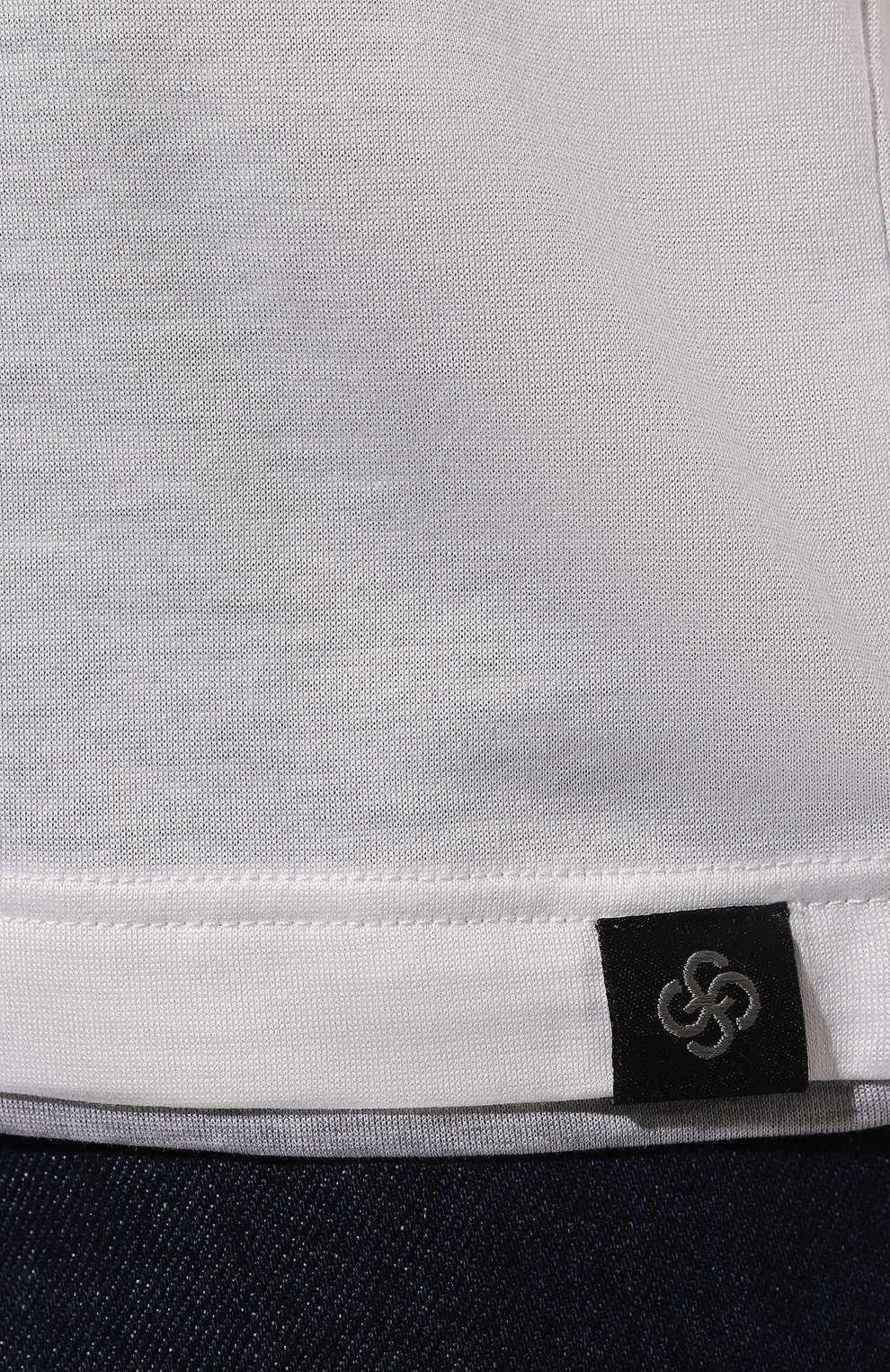 Футболка из шелка и хлопка GRAN SASSO белого цвета по цене 30700 руб., арт. 60123/78410, фото 5 Футболка из шелка и хлопка GRAN SASSO, арт. 60123/78410, фото 5