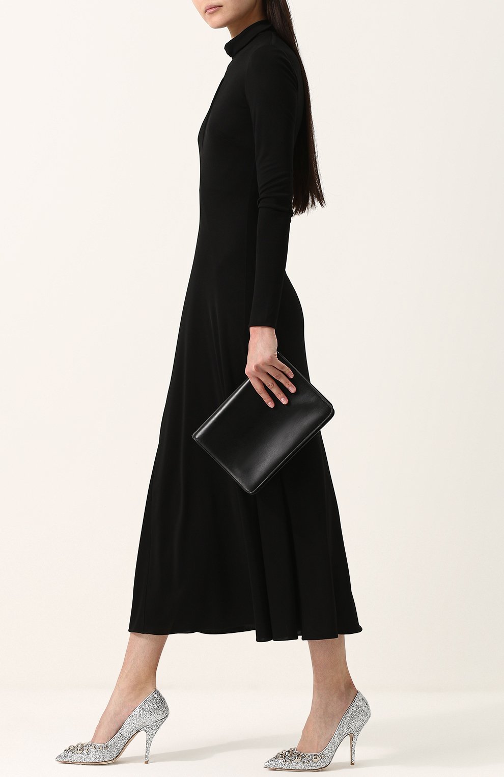 Туфли с глиттером и заклепками на шпильке MIU MIU, арт. 5I242B/36B, фото 2