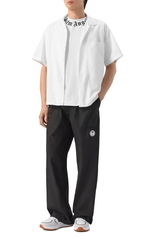 Комбинированные кроссовки Palm Palm Angels PMIA100S26LEA001 Кремовый  PMIA100S26LEA001 Фото 2