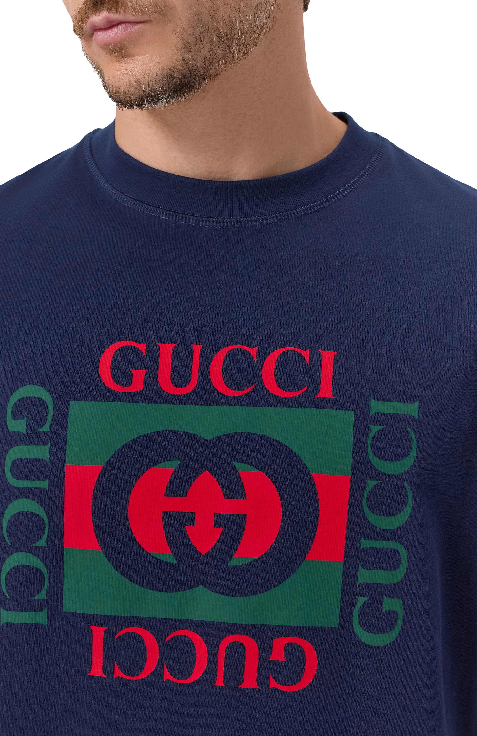 Хлопковая футболка GUCCI, арт. 784361/XJGKA, фото 5