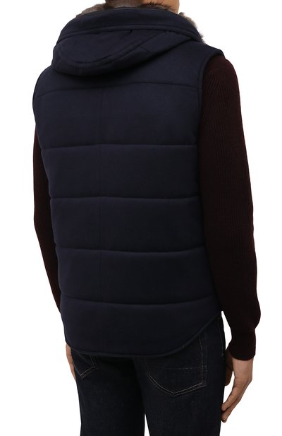 Жилет из шерсти викуньи с подкладкой из соболя и ласки ANDREA CAMPAGNA, арт. 00401H9RF2900, фото 4