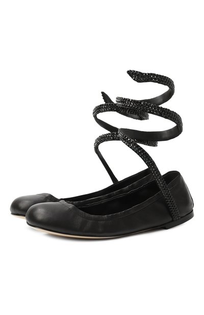 Женские комбинированные балетки cleo RENE CAOVILLA, арт. C12073-010/NA01