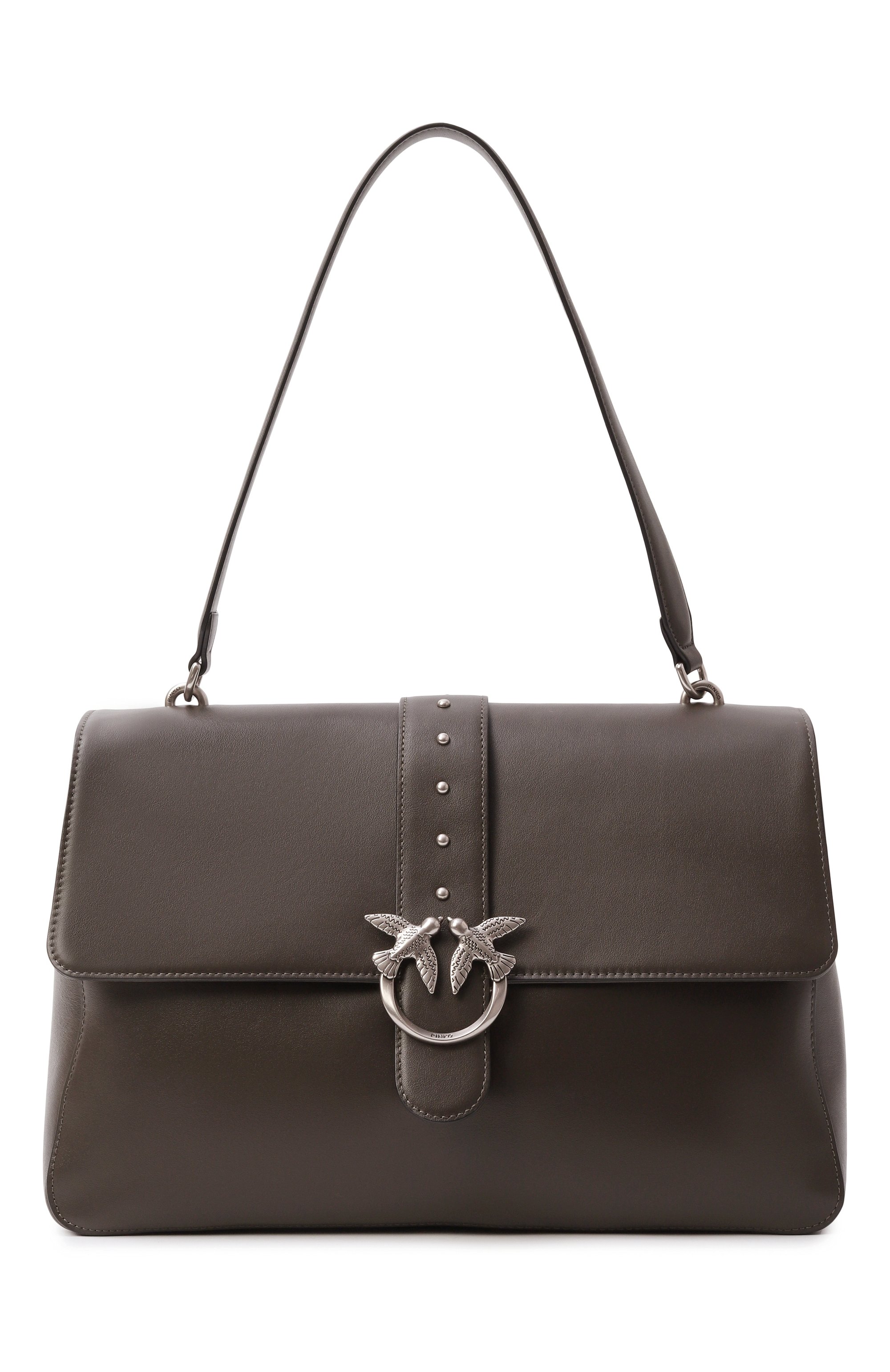 Сумка love one extra slouchy PINKO темно-коричневого цвета по цене 53500 руб., арт. 105067/A0Q0, фото 1 Сумка love one extra slouchy PINKO, арт. 105067/A0Q0, фото 1