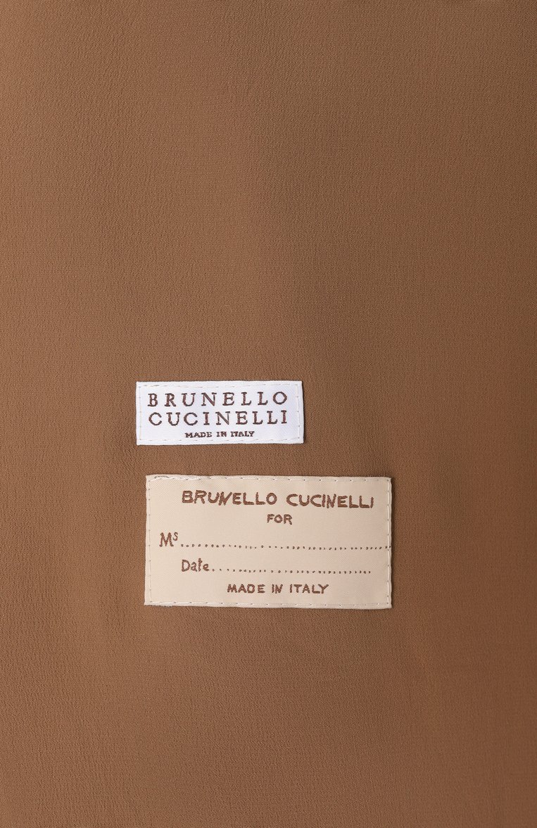 Женский кожаный бомбер BRUNELLO CUCINELLI коричневого цвета, арт. MPCKL7472 | Фото 7 (Материал внешний: Натуральная кожа; Длина (верхняя одежда): Короткие; Материал подклада: Синтетический материал; Рукава: Длинные; Женское Кросс-КТ: Замша и кожа; Кросс-КТ: Куртка, Легкие; Стили: Кэжуэл; Автоматизация состава: Проставлено; Автоматизация ТО: Проставлено)