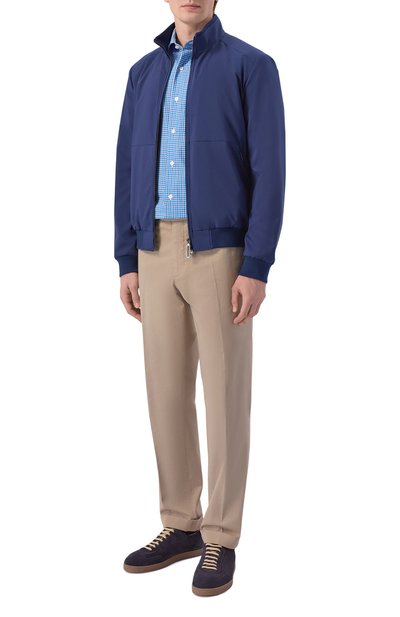 Хлопковая сорочка FINAMORE 1925 синего цвета по цене 44050 руб., арт. NAP0LI 1 ZANTE Z L/M0682, фото 2 Хлопковая сорочка FINAMORE 1925, арт. NAP0LI 1 ZANTE Z L/M0682, фото 2