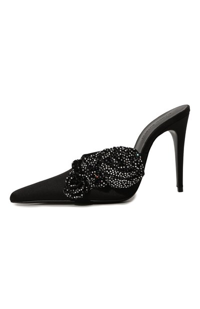 Текстильные мюли MAGDA BUTRYM черного цвета по цене 159500 руб., арт. 514923, фото 4 Текстильные мюли MAGDA BUTRYM, арт. 514923, фото 4