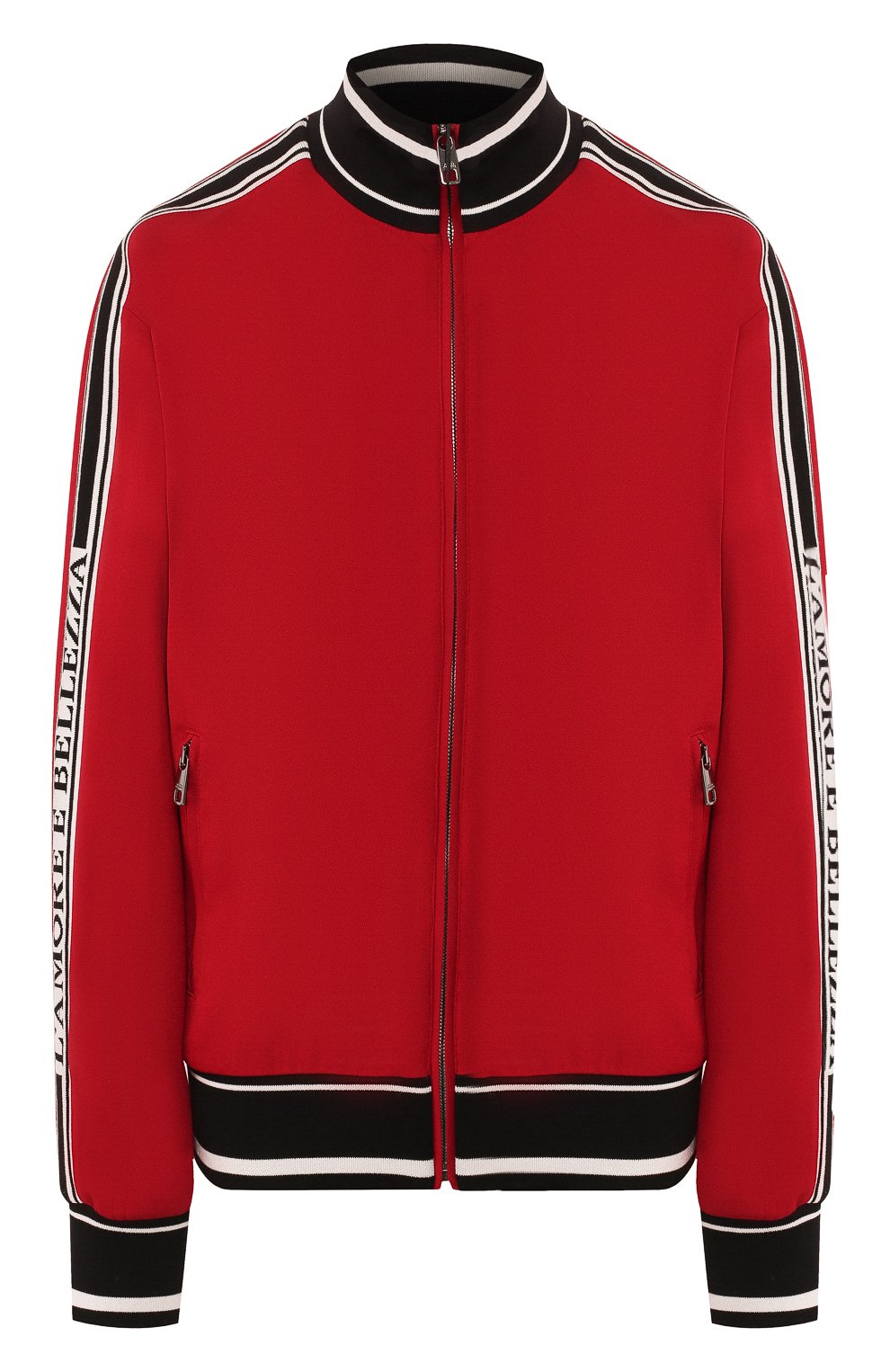 Толстовка из вискозы DOLCE & GABBANA красного цвета по цене 89950 руб., арт. F9C50T/G7RNY, фото 1 Толстовка из вискозы DOLCE & GABBANA, арт. F9C50T/G7RNY, фото 1