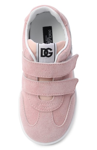 Замшевые кеды dg original DOLCE & GABBANA светло-розового цвета по цене 34550 руб., арт. DN0240/A3M40, фото 4 Замшевые кеды dg original DOLCE & GABBANA, арт. DN0240/A3M40, фото 4