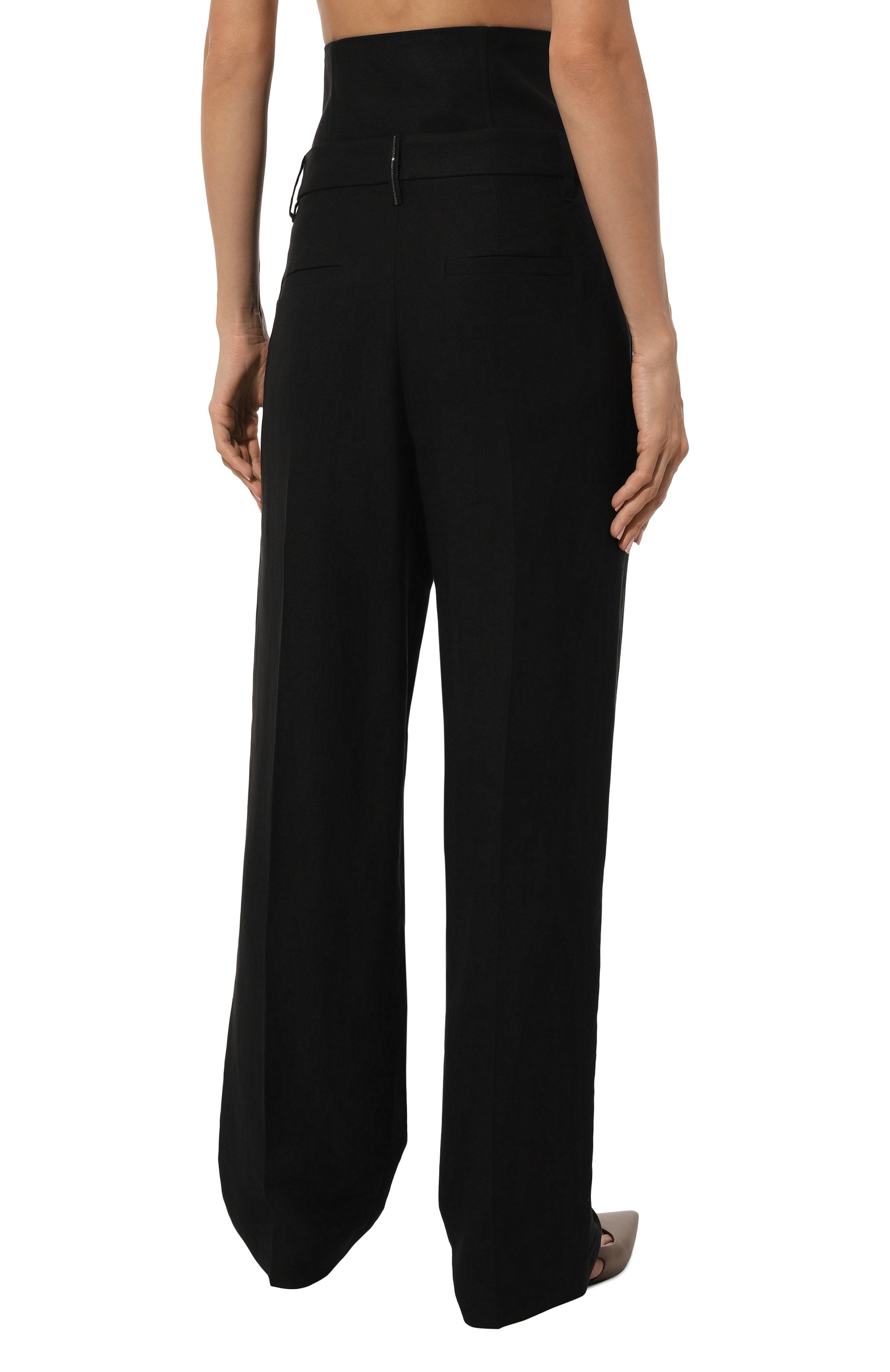 Брюки из вискозы и льна BRUNELLO CUCINELLI, арт. MH126P8529, фото 4