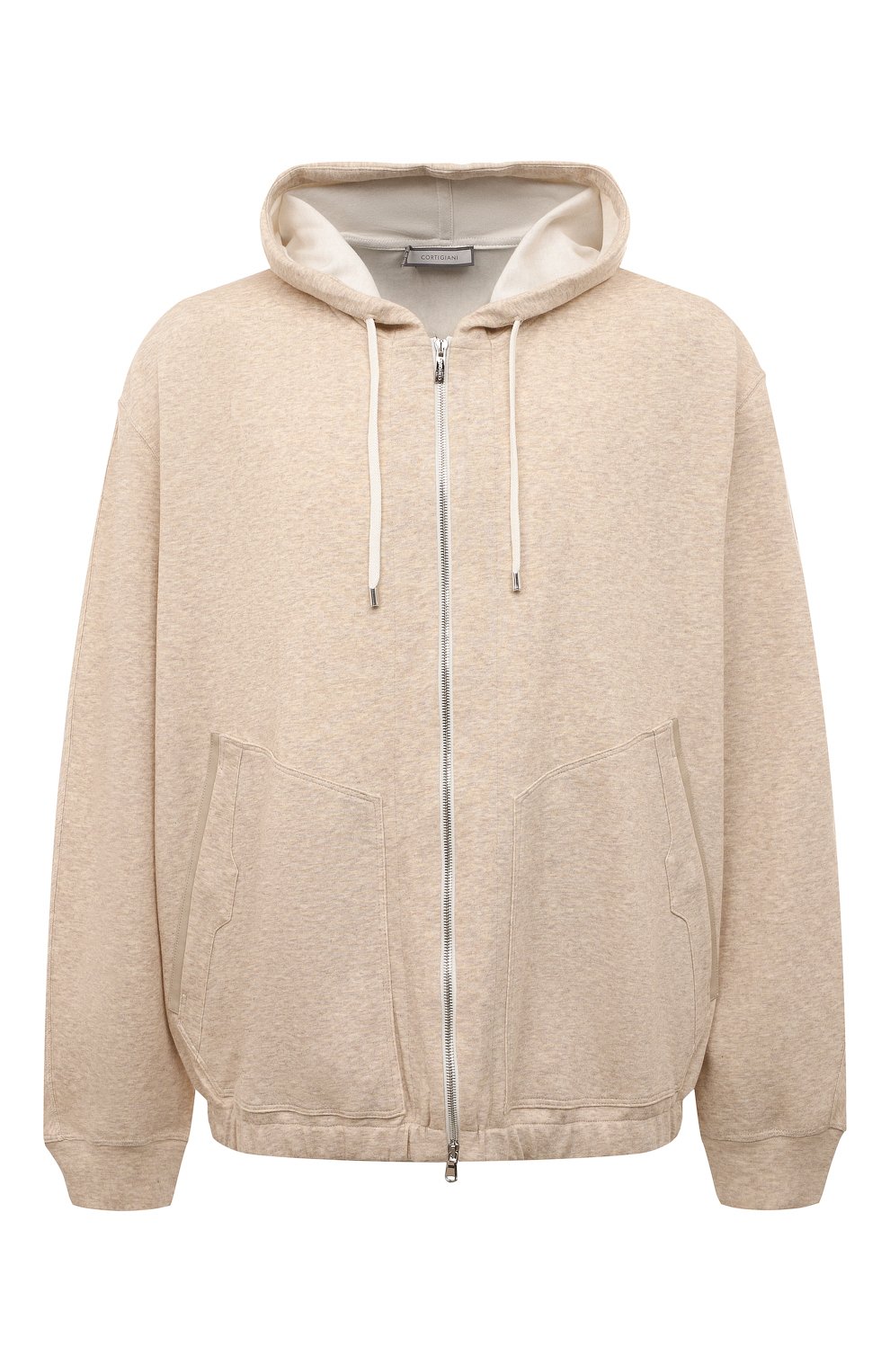 Хлопковая толстовка CORTIGIANI бежевого цвета по цене 118500 руб., арт. 5146010000, фото 1 Хлопковая толстовка CORTIGIANI, арт. 5146010000, фото 1
