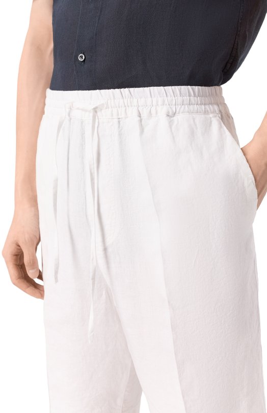 Льняные шорты 120% Lino 33ALIM29CM/0253/000 Белый  33ALIM29CM/0253/000 Фото 5