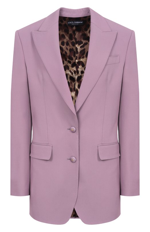 Шерстяной жакет Dolce & Gabbana F29V1T/GDDPS Сиреневый F29V1T/GDDPS