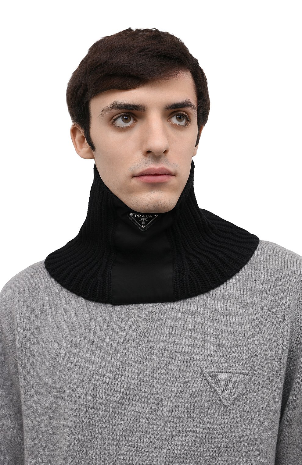 Шерстяной шарф-снуд PRADA, арт. UMS355-1WTO-F0002-202, фото 2