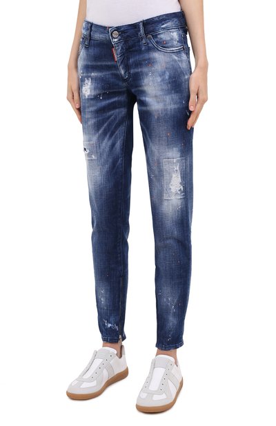Джинсы DSQUARED2 синего цвета по цене 65950 руб., арт. S75LB0360/S30342, фото 3 Джинсы DSQUARED2, арт. S75LB0360/S30342, фото 3