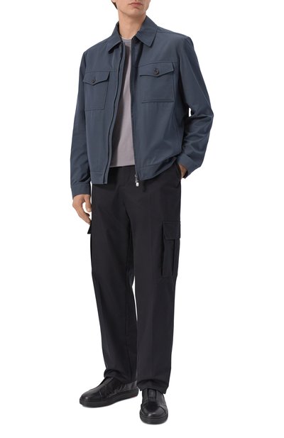 Хлопковая футболка CORNELIANI серого цвета по цене 20800 руб., арт. 28G571/2A25003, фото 2 Хлопковая футболка CORNELIANI, арт. 28G571/2A25003, фото 2