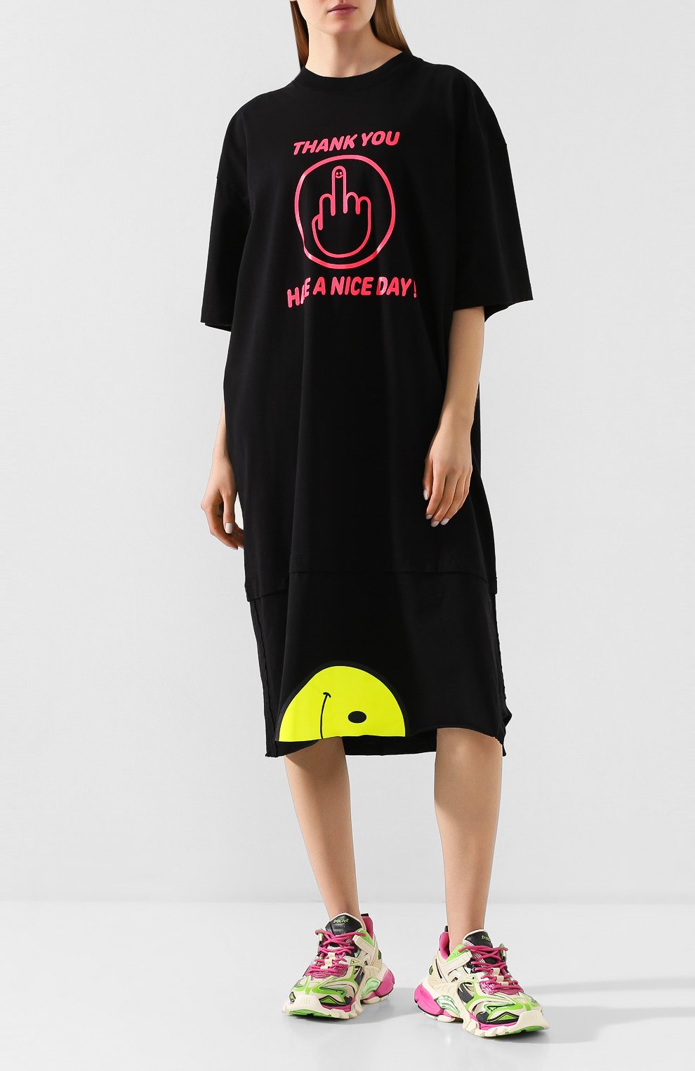 Хлопковое платье VETEMENTS, арт. SS20TR216 1621/W/BLACK, фото 2