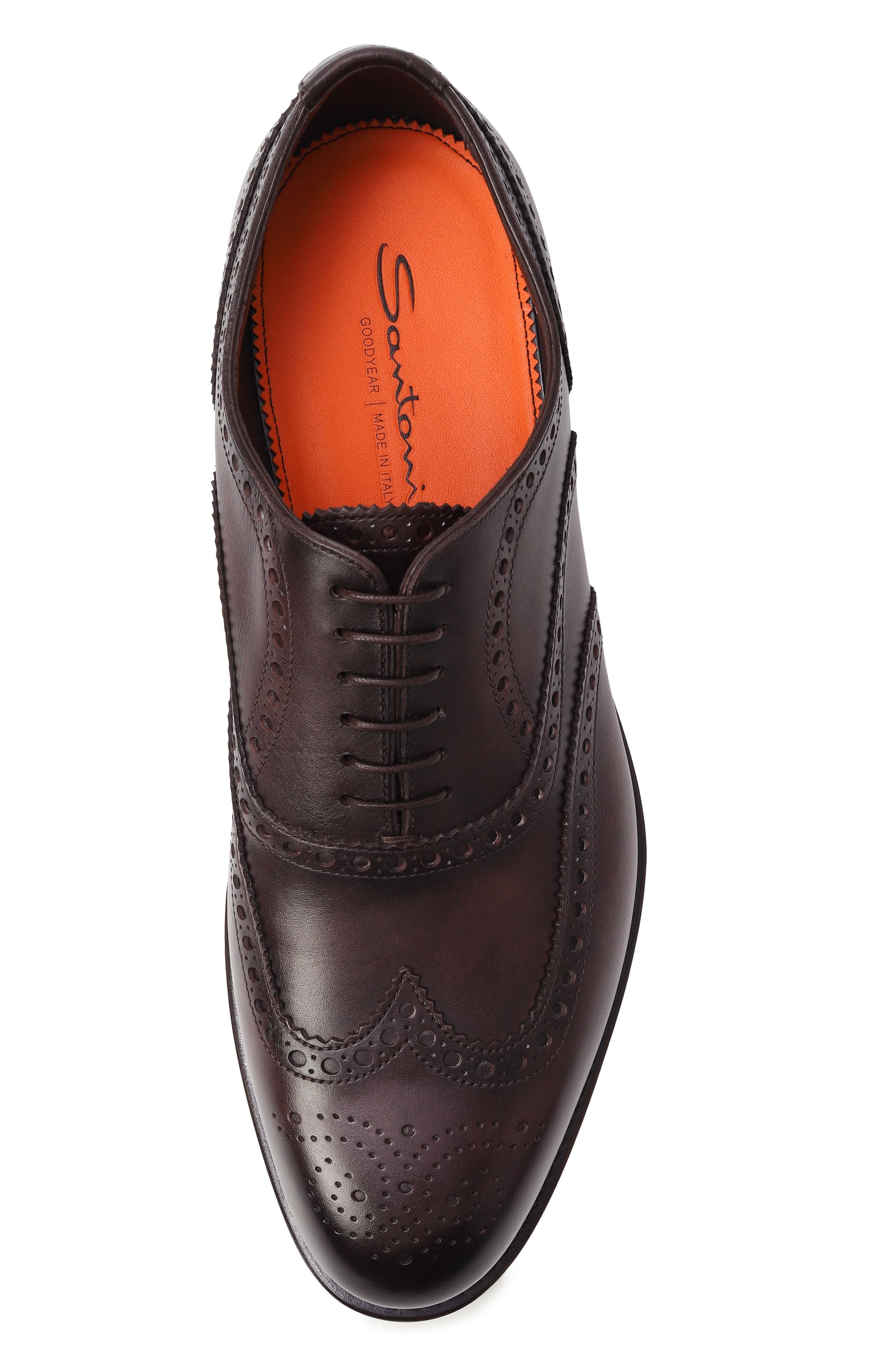 Кожаные оксфорды colin SANTONI, арт. MCCG17836PG4H0BR, фото 6
