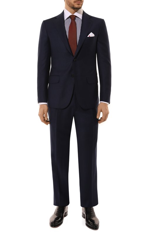 Шерстяной костюм Kiton UA81K0101E20 Синий  UA81K0101E20 Фото 2