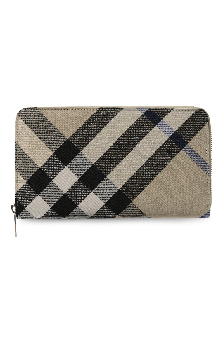 Мужской портмоне BURBERRY бежевого цвета, арт. 8087323 | Фото 1 (Нос: Не проставлено; Материал: Хлопок, Синтетический материал, Текстиль)
