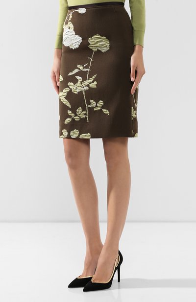 Юбка из смеси хлопка и шерсти DRIES VAN NOTEN, арт. 192-30851-8363, фото 3