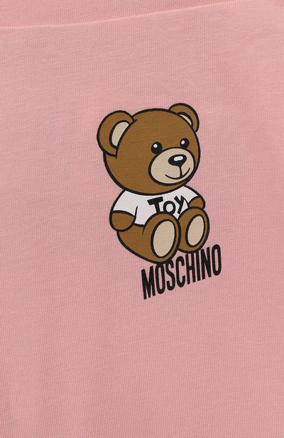Хлопковые легинсы MOSCHINO светло-розового цвета по цене 7930 руб., арт. H3P047/LBA10/12, фото 3 Хлопковые легинсы MOSCHINO, арт. H3P047/LBA10/12, фото 3