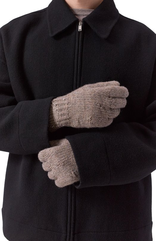 Перчатки из шерсти и хлопка Maison Margiela S50TS0050/M13156 Бежевый  S50TS0050/M13156 Фото 2