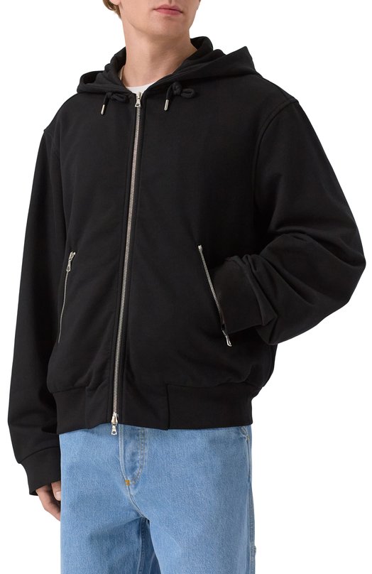 Хлопковая толстовка Dries Van Noten 021148-2611-900 Чёрный  021148-2611-900 Фото 3
