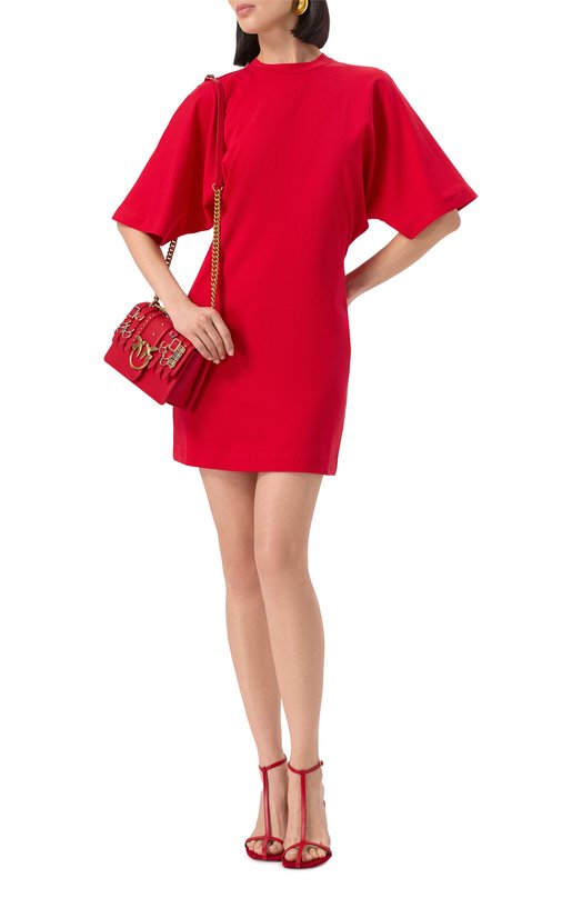 Хлопковое платье Pinko 105220/A2M2 Красный  105220/A2M2 Фото 2
