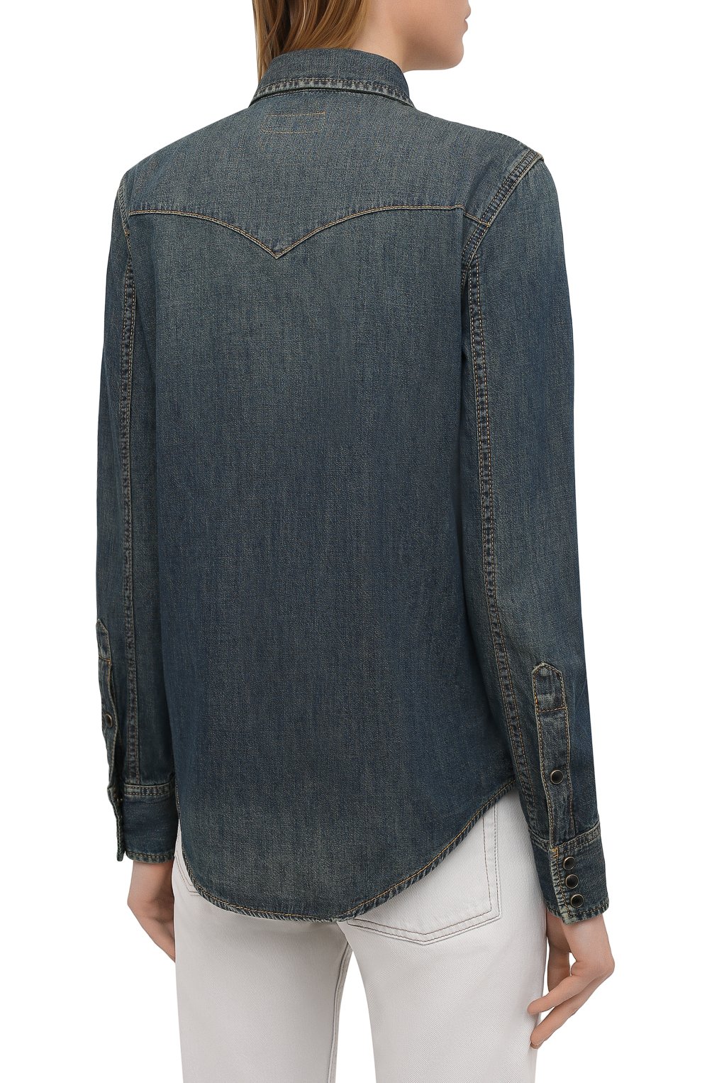 Джинсовая рубашка SAINT LAURENT, арт. 497526/Y880U, фото 4
