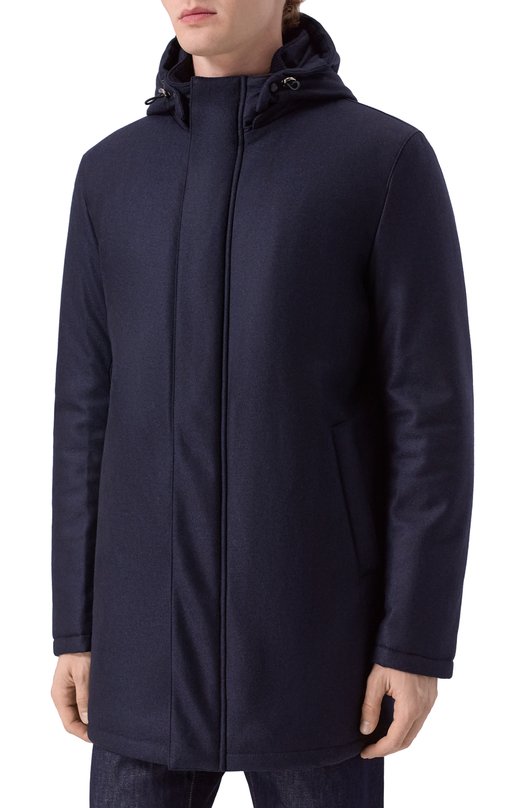 Парка из шерсти и кашемира Andrea Campagna M0D_ASIAG0/321014GQ Синий  M0D_ASIAG0/321014GQ Фото 3