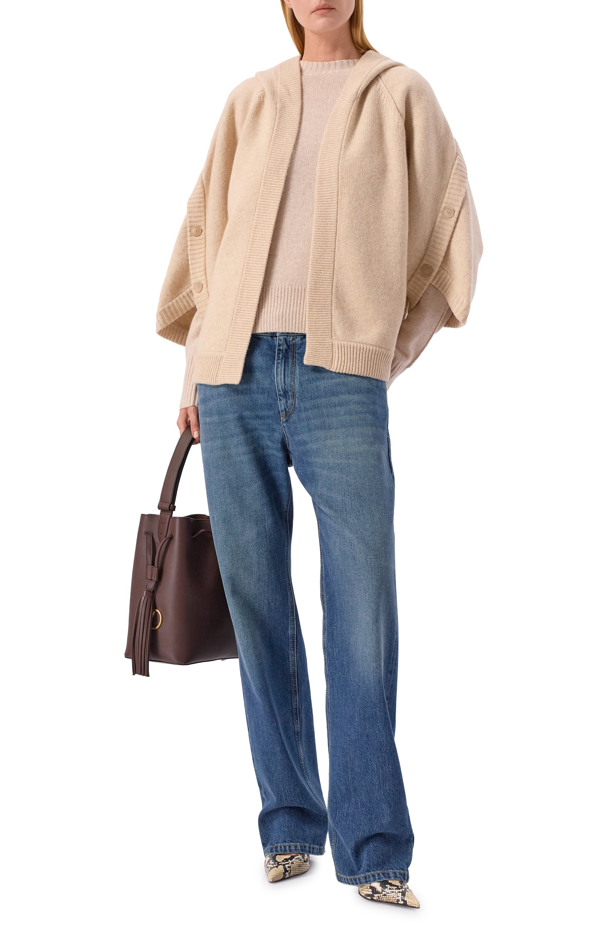 Кардиган из шерсти и кашемира MAX MARA бежевого цвета по цене 93450 руб., арт. VALS, фото 2 Кардиган из шерсти и кашемира MAX MARA, арт. VALS, фото 2