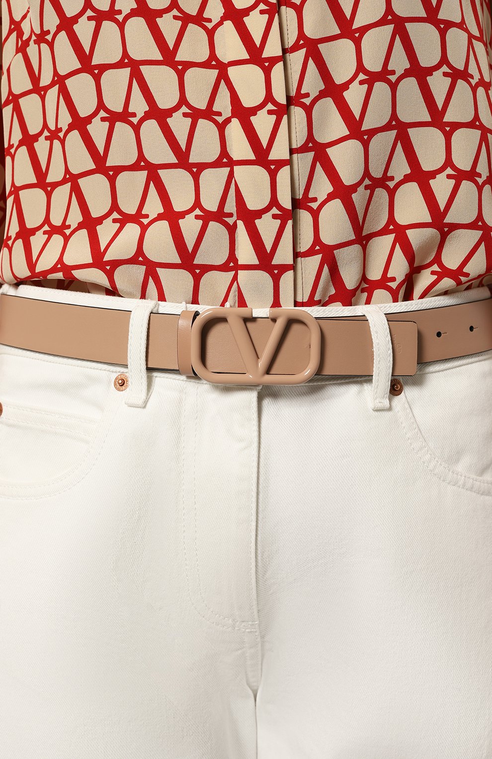 Кожаный ремень vlogo signature VALENTINO, арт. 5W0T0X49/TJE, фото 2