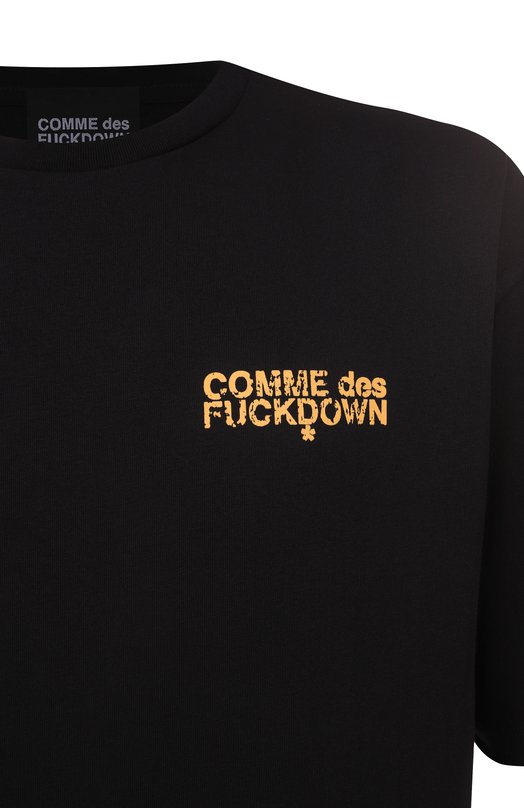 Хлопковая футболка Comme des Fuckdown CFABM01592 Чёрный  CFABM01592 Фото 6