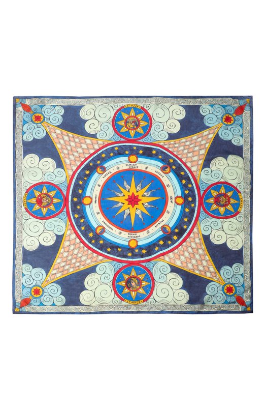 Шелковый платок Небесный хоровод Gourji 91145037/4161172 Синий  91145037/4161172 Фото 4